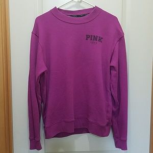 Magenta pink crew neck sweatshirt